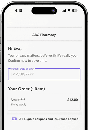 Mobile app medication reminder screen